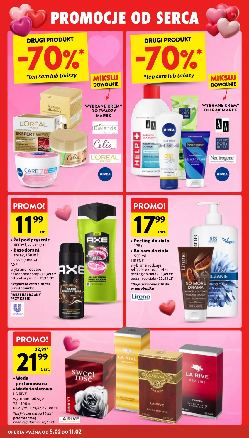 Gazetka promocyjna Intermarche - Gazetka Intermarche - ważna 05.02 do 11.02.2026 - strona 36 - produkty: Balsam do ciała, Dezodorant, La Rive, Lirene, Peeling, Perfum, Ser, Woda, Woda perfumowana, Woda toaletowa