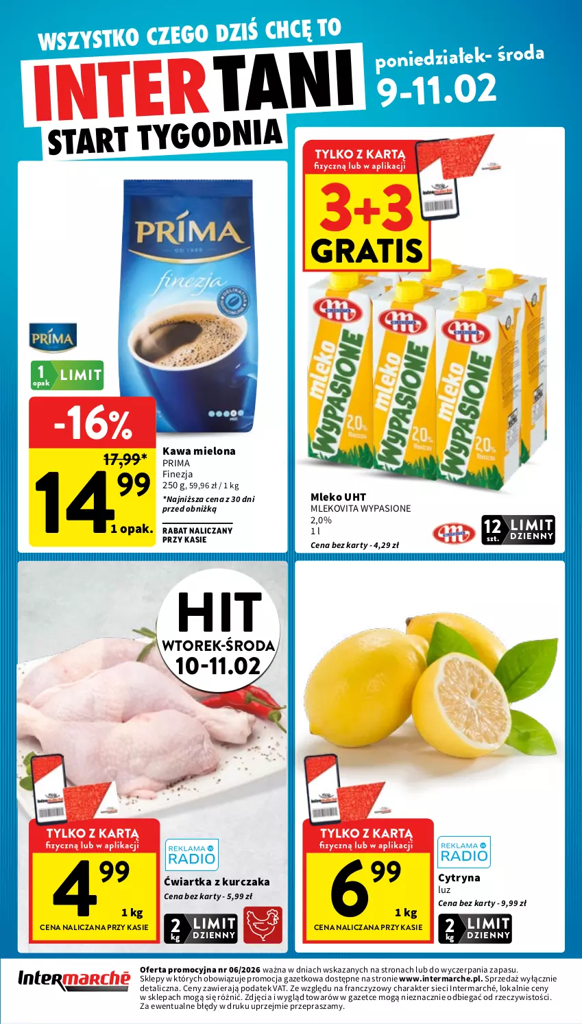 Gazetka promocyjna Intermarche - Gazetka Intermarche - ważna 05.02 do 11.02.2026 - strona 44 - produkty: Gra, Kawa, Kawa mielona, Kurczak, Mleko, Mlekovita, Prima