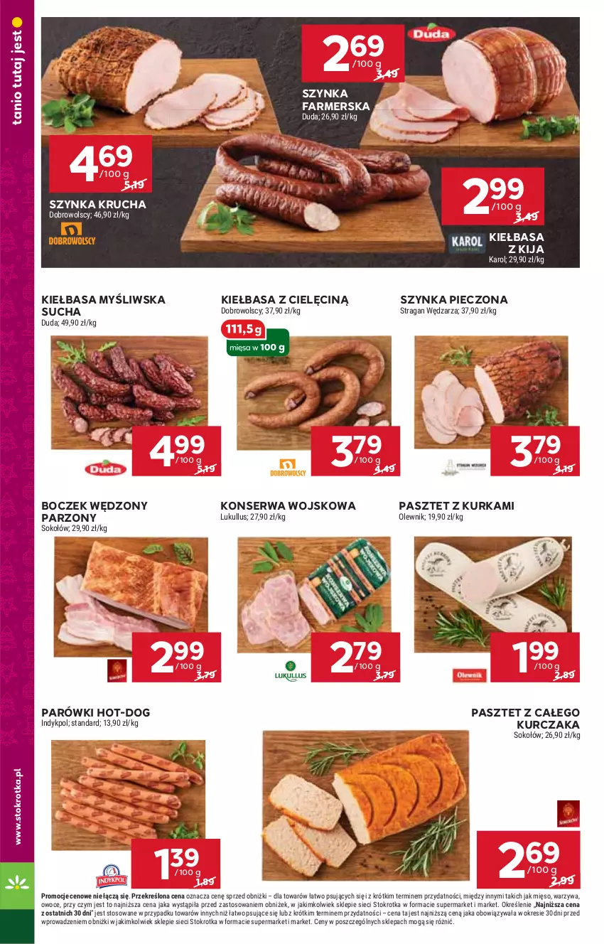 Gazetka promocyjna Stokrotka - Supermarket Opole/Radom - ważna 12.12 do 18.12.2024 - strona 10 - produkty: Boczek, Fa, HP, Kiełbasa, Kurczak, Parówki, Pasztet, Piec, Ser, Sos, Szynka, Szynka farmerska