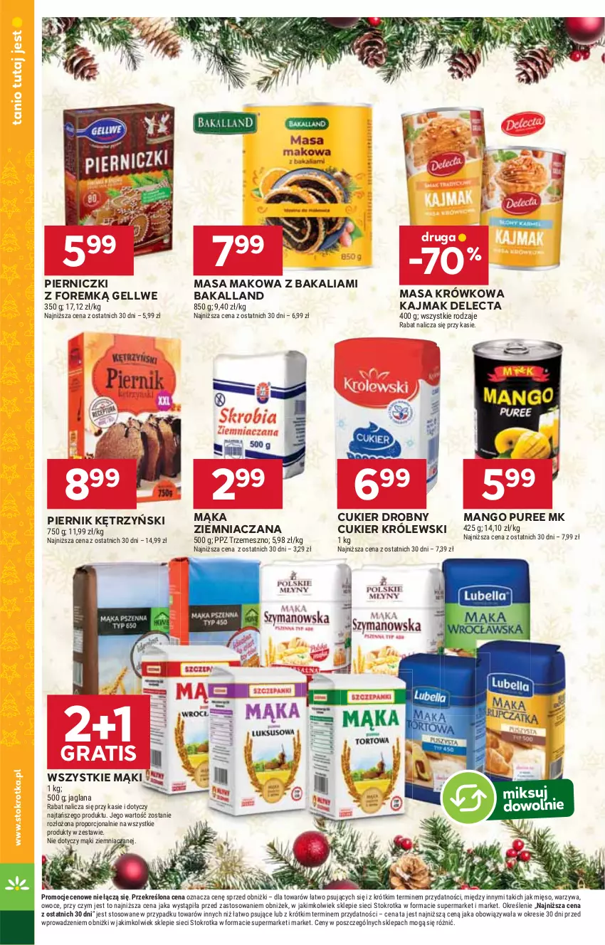 Gazetka promocyjna Stokrotka - Supermarket Opole/Radom - ważna 12.12 do 18.12.2024 - strona 26 - produkty: Bakalland, Cukier, Delecta, Gra, HP, Królewski, Mąka, Mango, Masa krówkowa, Piernik, Pur