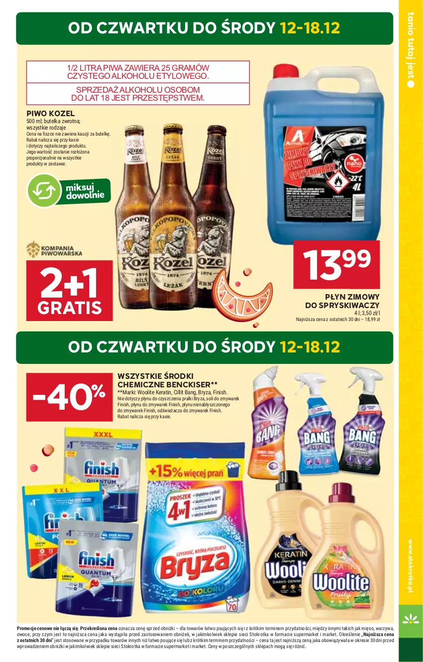 Gazetka promocyjna Stokrotka - Supermarket Opole/Radom - ważna 12.12 do 18.12.2024 - strona 3 - produkty: Gra, HP, Kozel, Piwa, Piwo, Płyn zimowy, Ser