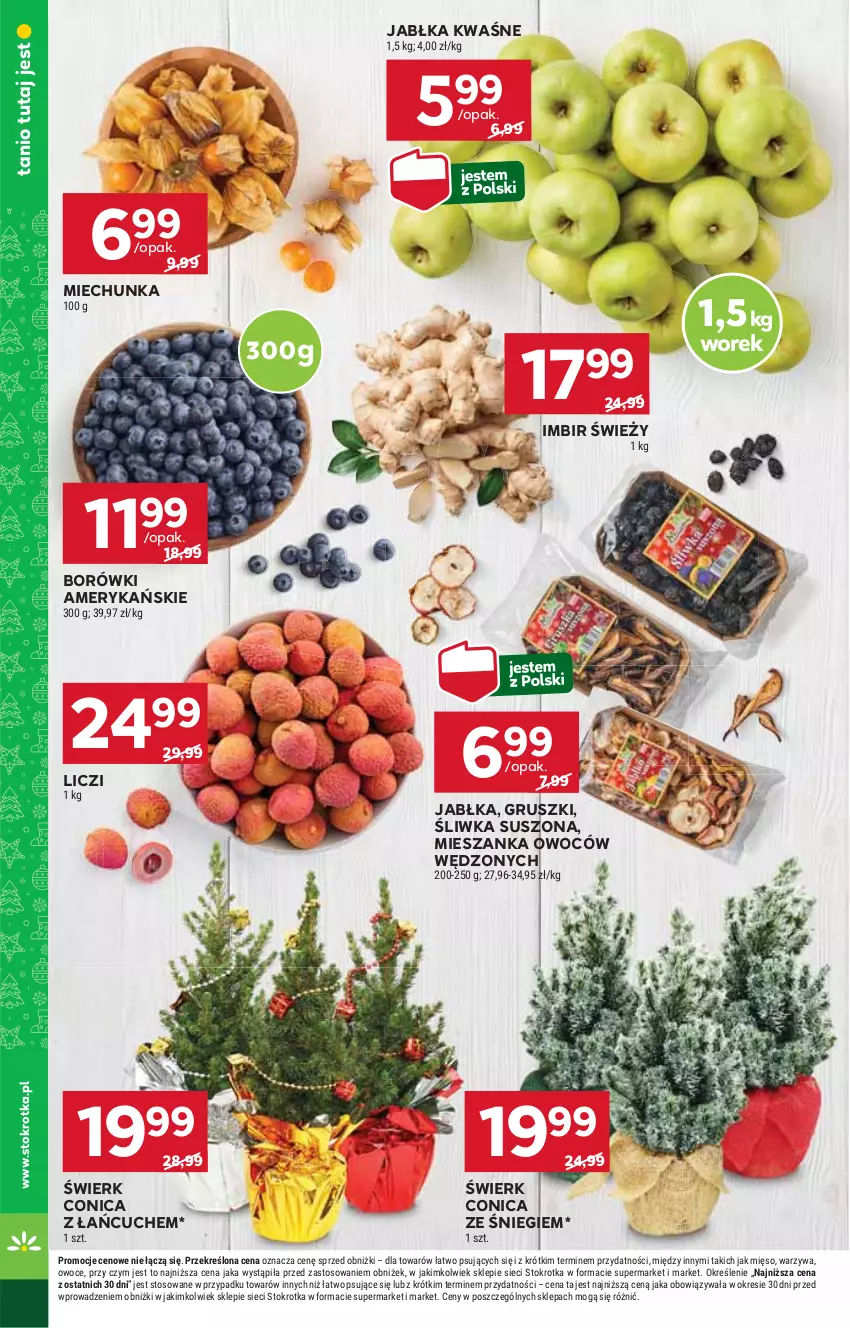 Gazetka promocyjna Stokrotka - Supermarket Opole/Radom - ważna 12.12 do 18.12.2024 - strona 8 - produkty: Gruszki, HP, Imbir, Jabłka, Liczi