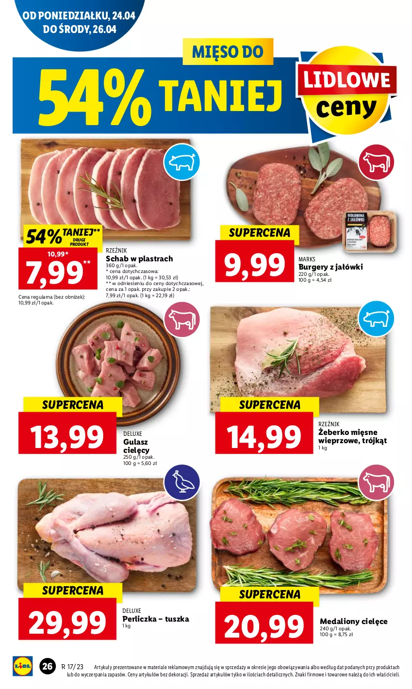 Gazetka promocyjna Lidl - GAZETKA - ważna 24.04 do 26.04.2023 - strona 36 - produkty: Burger, Lion, Mięso, Perliczka, Tusz