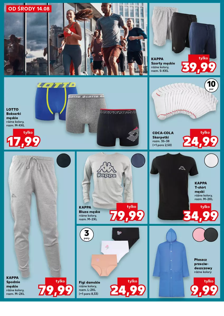 Gazetka promocyjna Kaufland - Kaufland - ważna 14.08 do 21.08.2024 - strona 4 - produkty: Bluza, Bokserki, Coca-Cola, Figi, Karp, Płaszcz, Ser, Skarpetki, Spodnie, Szorty, T-shirt