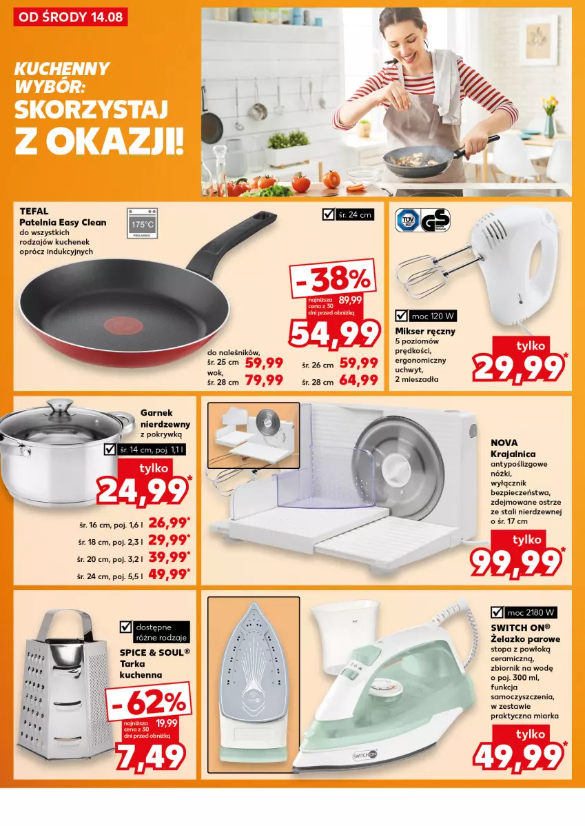 Gazetka promocyjna Kaufland - Kaufland - ważna 14.08 do 21.08.2024 - strona 8 - produkty: Fa, Garnek, Miarka, Mikser, Mikser ręczny, Patelnia, Piec, Ser, Tarka, Tefal, Top