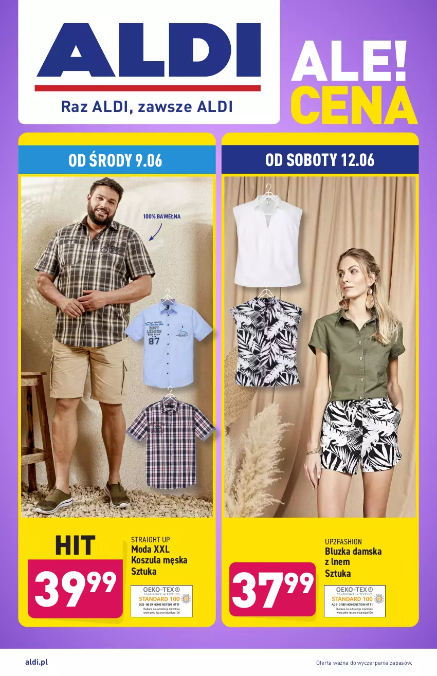 Gazetka promocyjna Aldi - ważna 07.06 do 12.06.2021 - strona 1 - produkty: Fa, Kosz, Koszula, Moda, Wełna