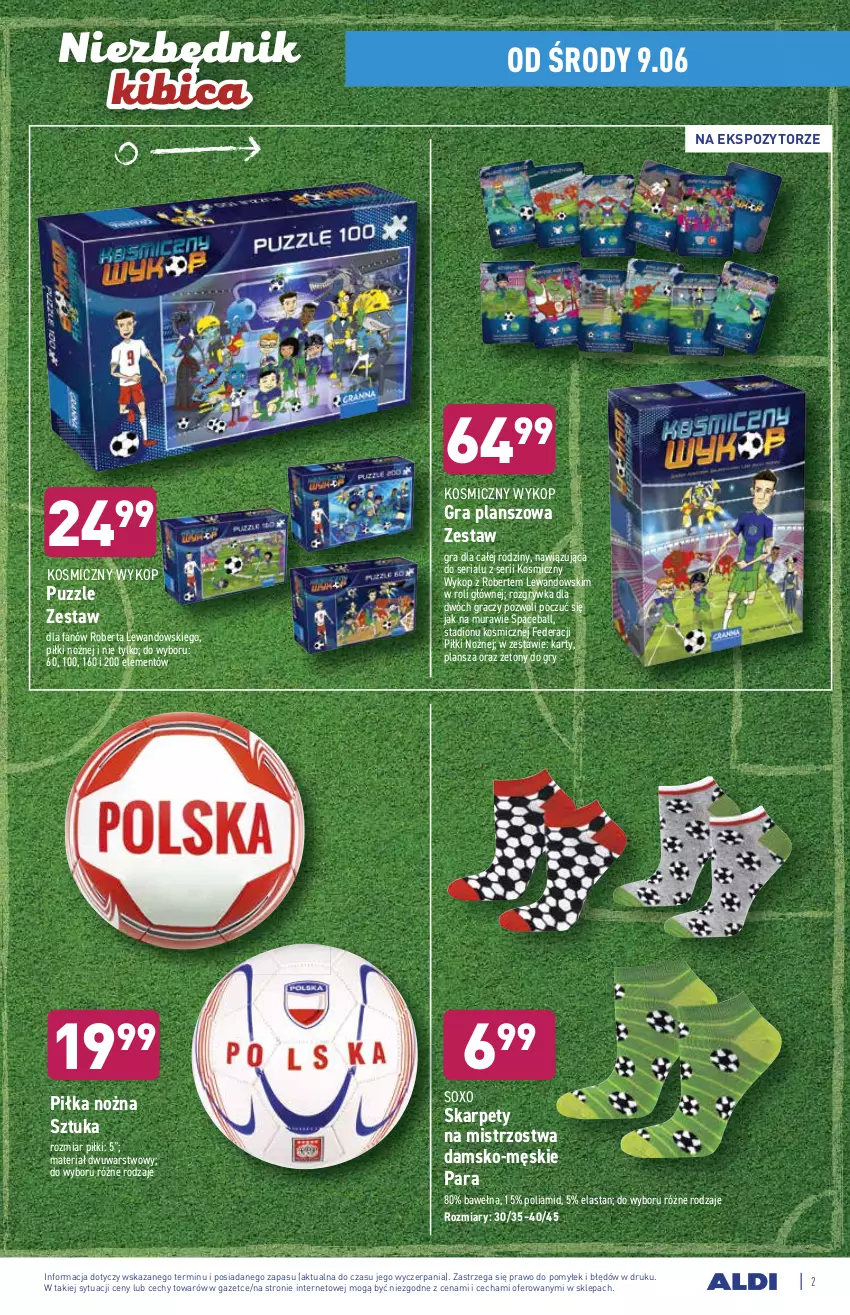 Gazetka promocyjna Aldi - ważna 07.06 do 12.06.2021 - strona 2 - produkty: BIC, Fa, Gra, Gry, Karp, Noż, Piłka nożna, Puzzle, Ser, Wełna