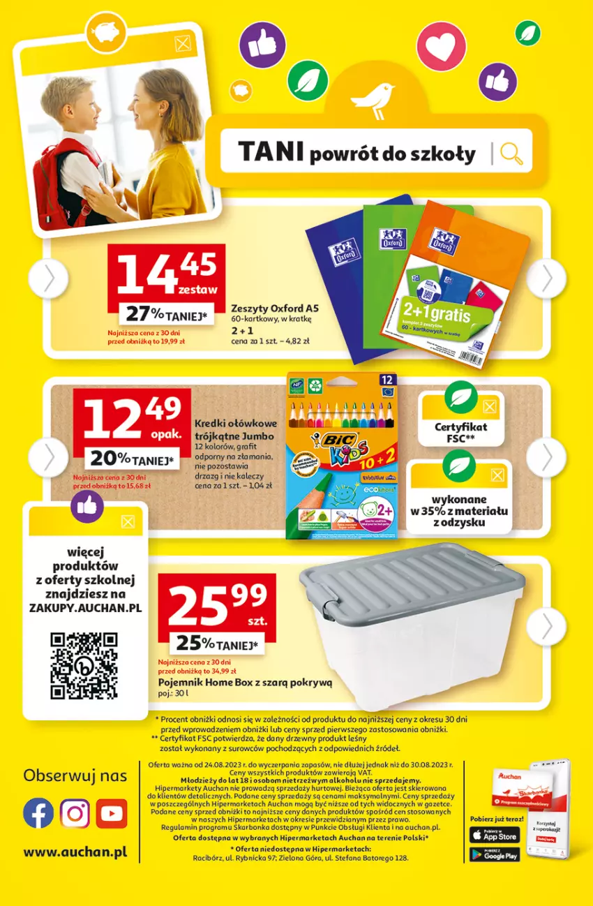 Gazetka promocyjna Auchan - Gazetka TANIE zakupy Hipermarket Auchan - ważna 24.08 do 30.08.2023 - strona 40 - produkty: Fa, Gra, Pojemnik, Tera