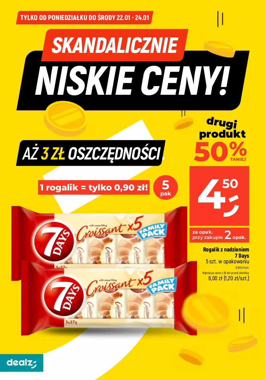 Gazetka promocyjna Dealz - Oszczędzaj każdego dnia! - ważna 22.01 do 24.01.2024 - strona 2 - produkty: 7 Days, Cukier, Cukierki, Gra, Rogal