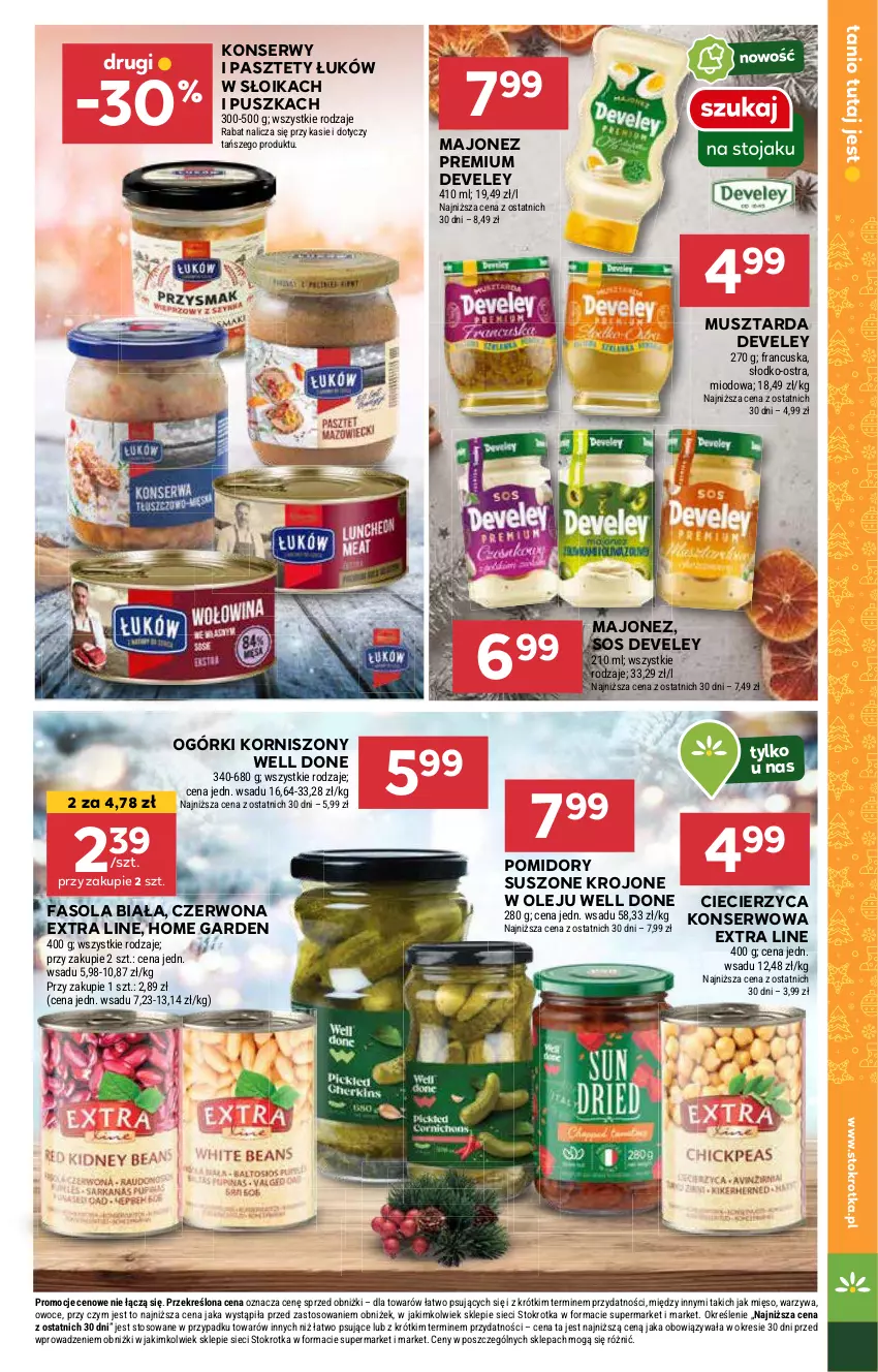 Gazetka promocyjna Stokrotka - Supermarket Opole/Radom - ważna 05.12 do 11.12.2024 - strona 21 - produkty: Fa, Fasola, Korniszony, Majonez, Mięso, Mus, Musztarda, Olej, Owoce, Pasztet, Pomidory, Ser, Sos, Warzywa