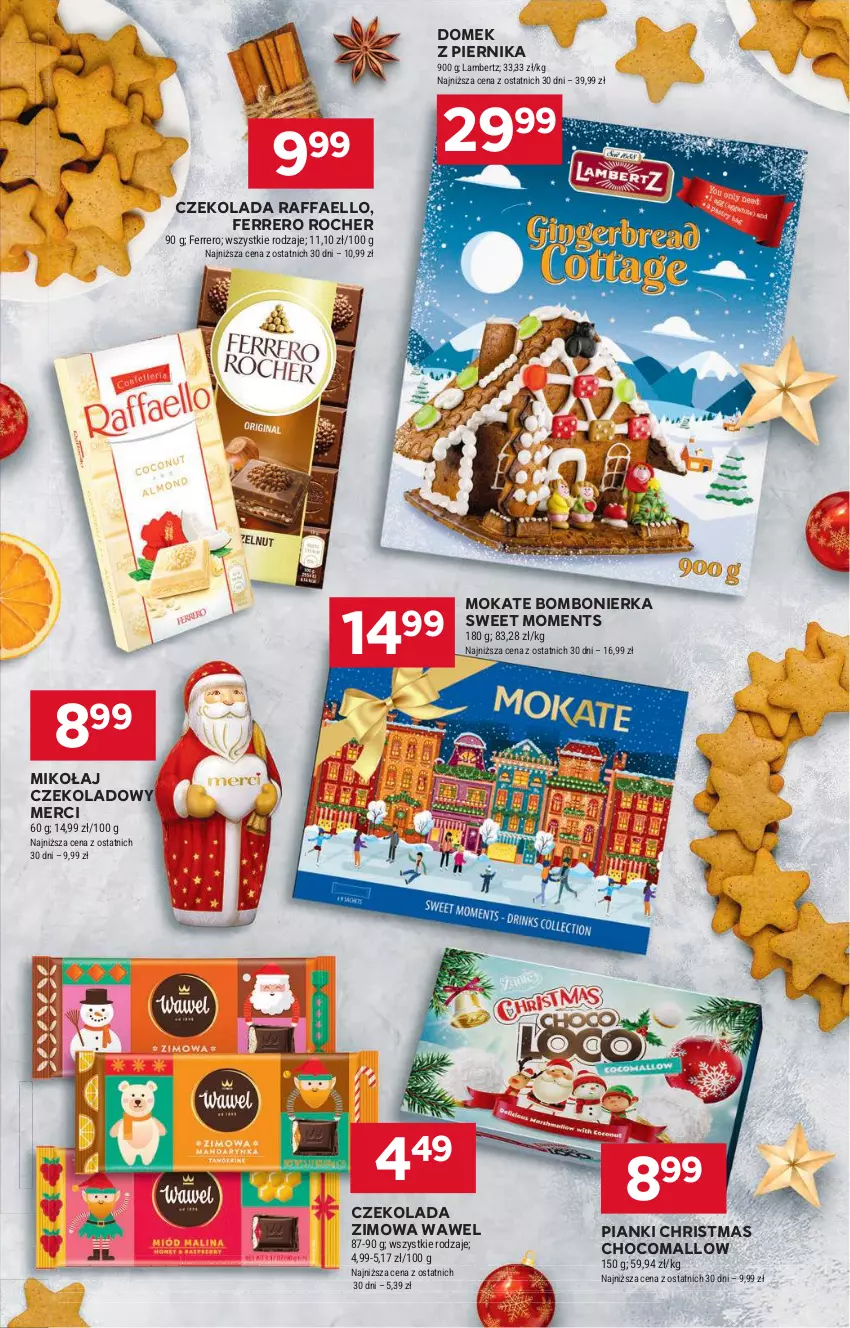 Gazetka promocyjna Stokrotka - Supermarket Opole/Radom - ważna 05.12 do 11.12.2024 - strona 24 - produkty: Czekolada, Fa, Ferrero, Ferrero Rocher, Gin, Merci, Mięso, Moments, Owoce, Piernik, Raffaello, Warzywa, Wawel