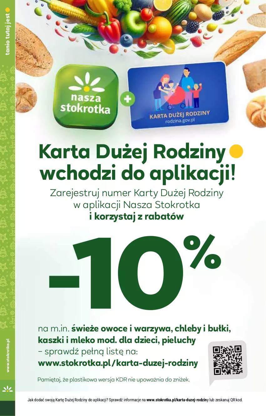 Gazetka promocyjna Stokrotka - Supermarket Opole/Radom - ważna 05.12 do 11.12.2024 - strona 6 - produkty: Chleb, Dzieci, Mleko, Owoce, Pieluchy, Warzywa