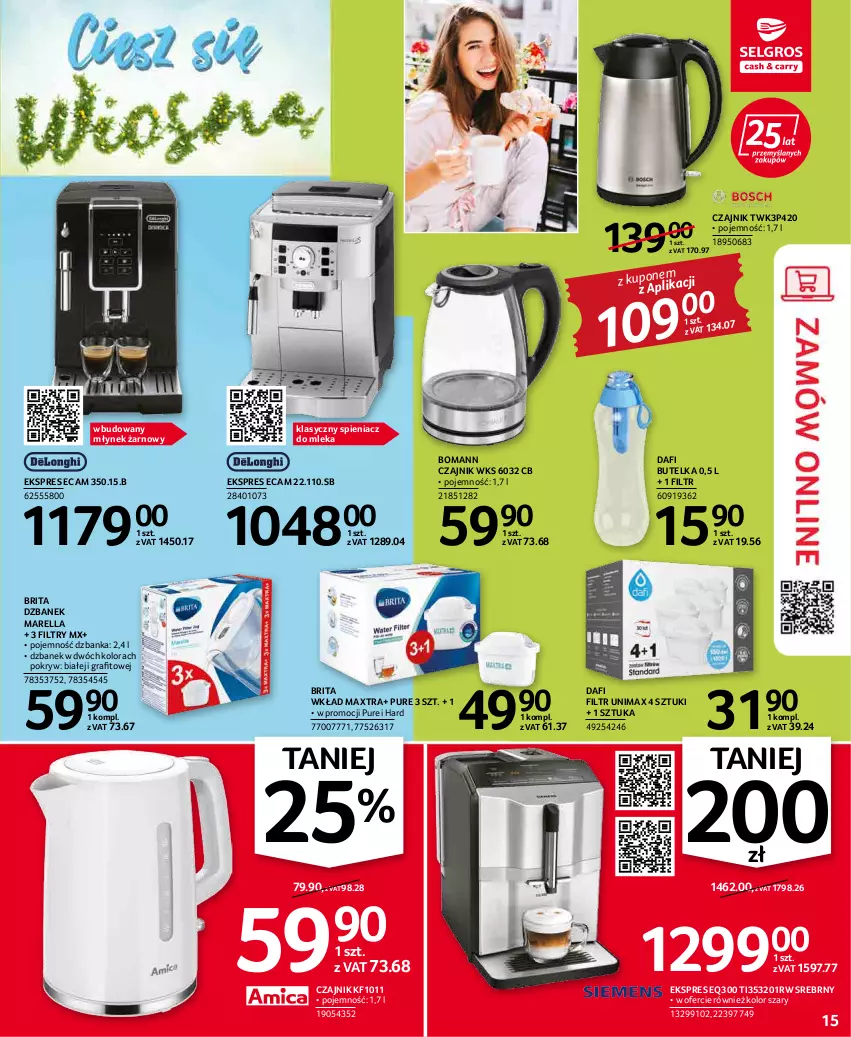 Gazetka promocyjna Selgros - Oferta przemysłowa - ważna 19.04 do 04.05.2022 - strona 15 - produkty: Brit, Brita, Czajnik, Dzbanek, Gra, Młynek, Pur