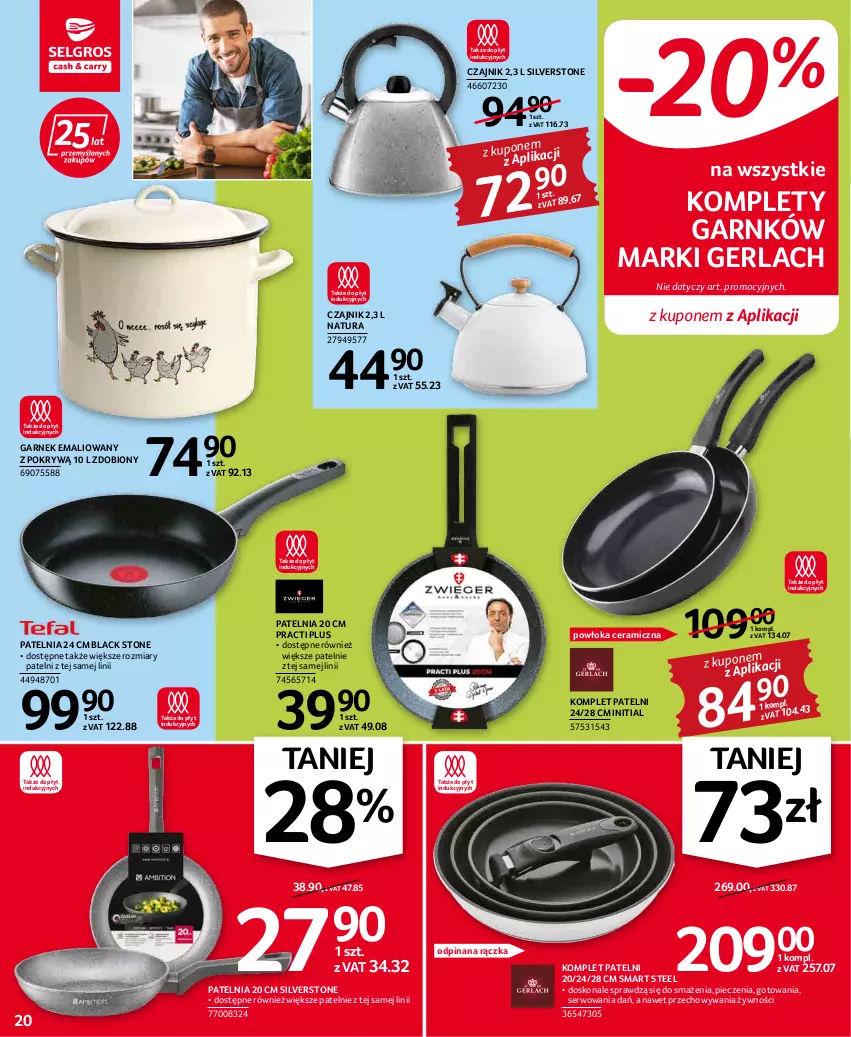 Gazetka promocyjna Selgros - Oferta przemysłowa - ważna 19.04 do 04.05.2022 - strona 20 - produkty: Czajnik, Garnek, Lack, Patelnia, Piec, Ser