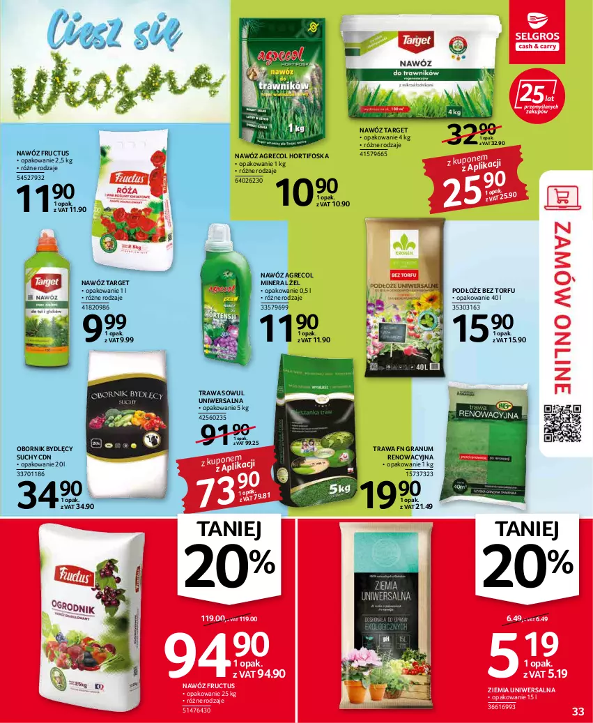 Gazetka promocyjna Selgros - Oferta przemysłowa - ważna 19.04 do 04.05.2022 - strona 33 - produkty: Gra, Nawóz