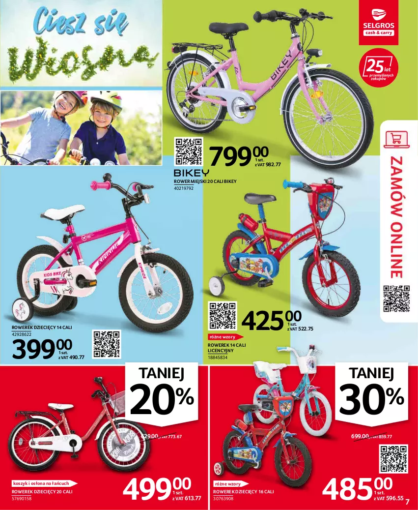 Gazetka promocyjna Selgros - Oferta przemysłowa - ważna 19.04 do 04.05.2022 - strona 7 - produkty: Dzieci, Kosz, Rower, Rowerek