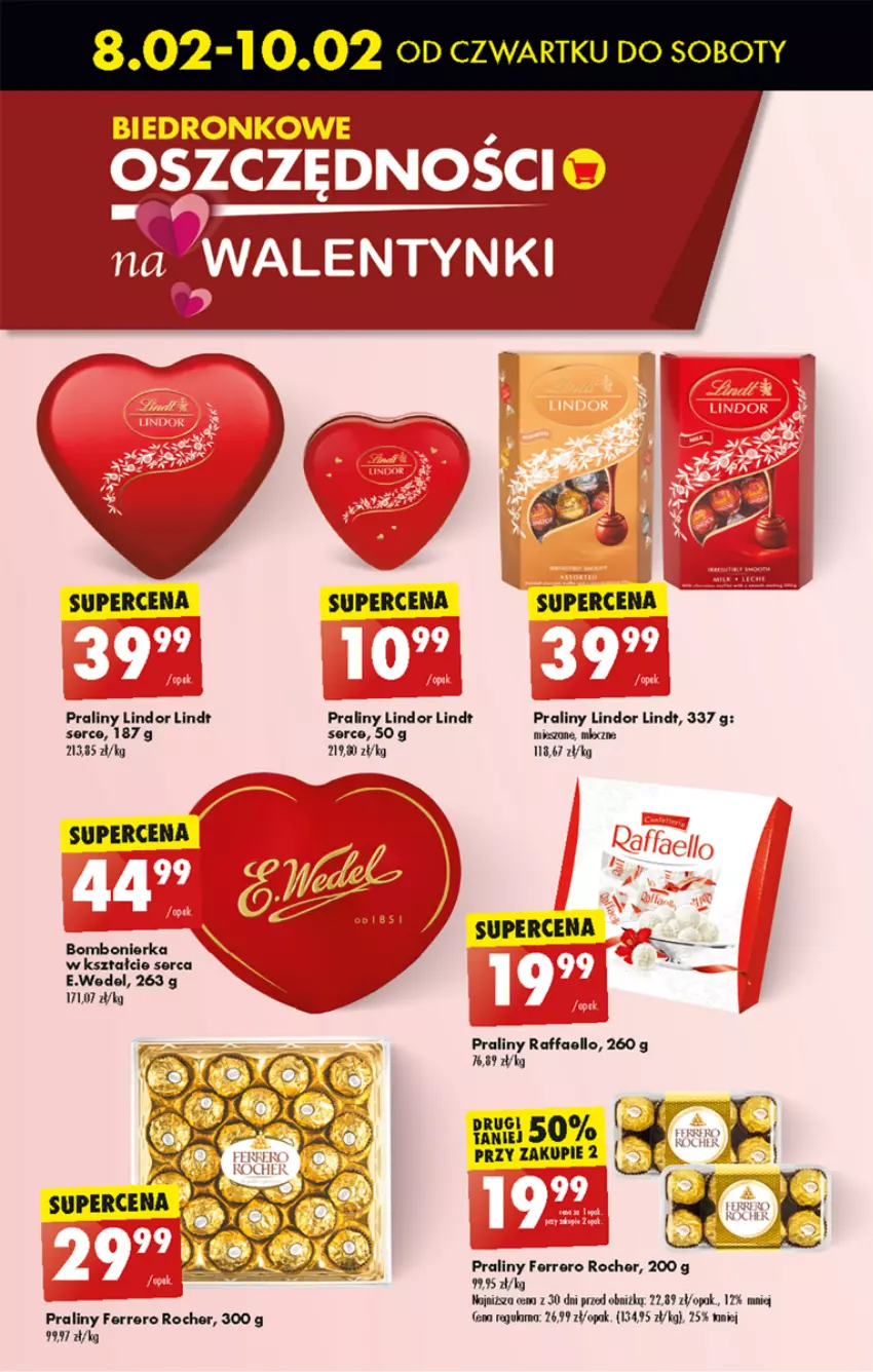 Gazetka promocyjna Biedronka - Od czwartku - ważna 08.02 do 14.02.2024 - strona 9 - produkty: Dron, Fa, Ferrero, Ferrero Rocher, Lindt, Praliny, Raffaello, Ser