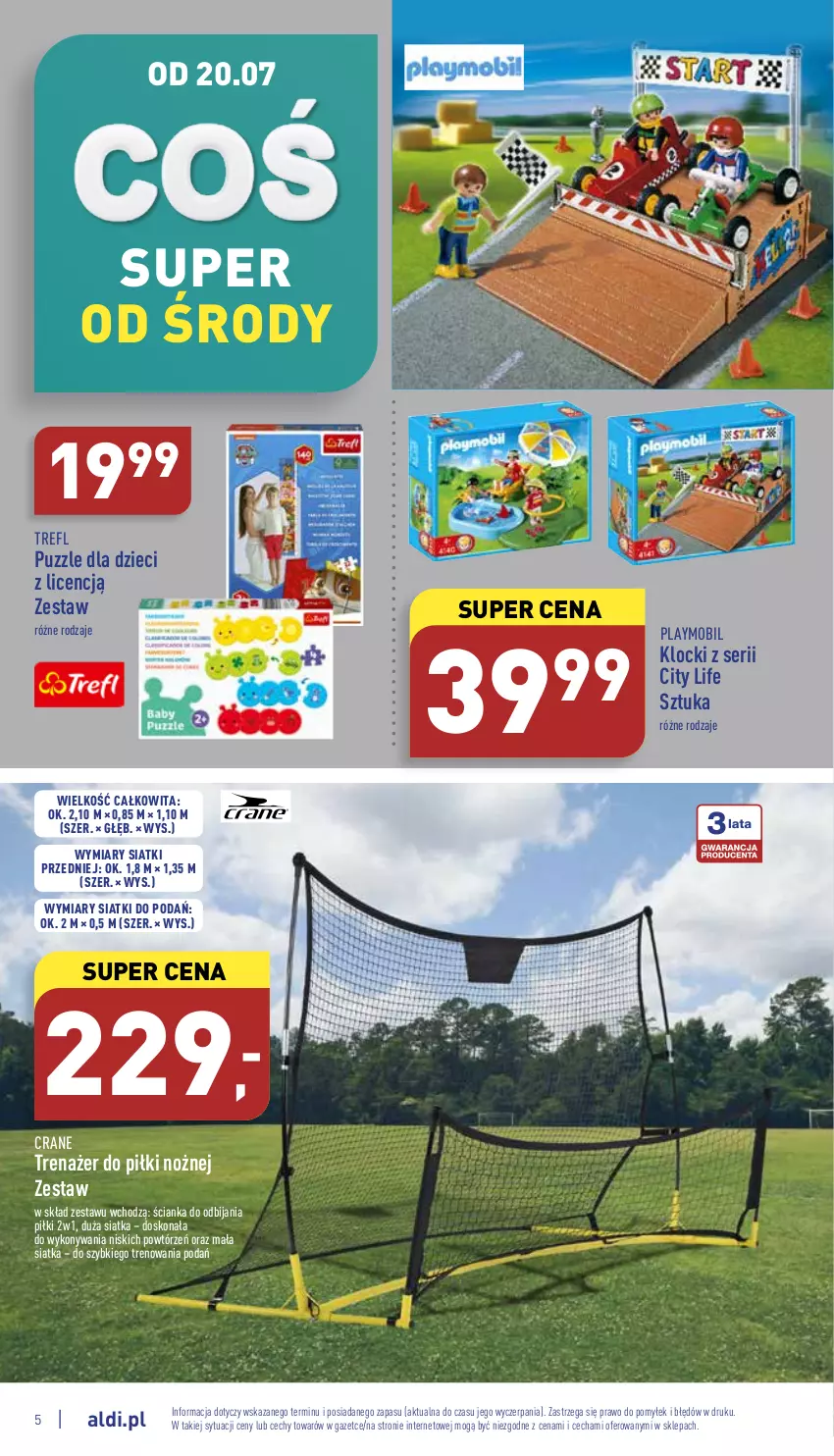 Gazetka promocyjna Aldi - Zaplanuj zakupy z wyprzedzeniem - ważna 18.07 do 30.07.2022 - strona 5 - produkty: Dzieci, Klocki, Mobil, Noż, Playmobil, Puzzle, Ser, Siatka