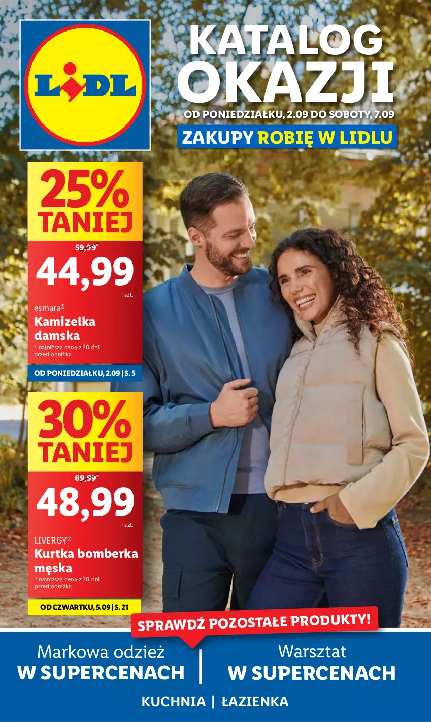 Gazetka promocyjna Lidl - GAZETKA - ważna 02.09 do 07.09.2024 - strona 1 - produkty: Kamizelka, Kuchnia, Kurtka, Moda, Por, Sport