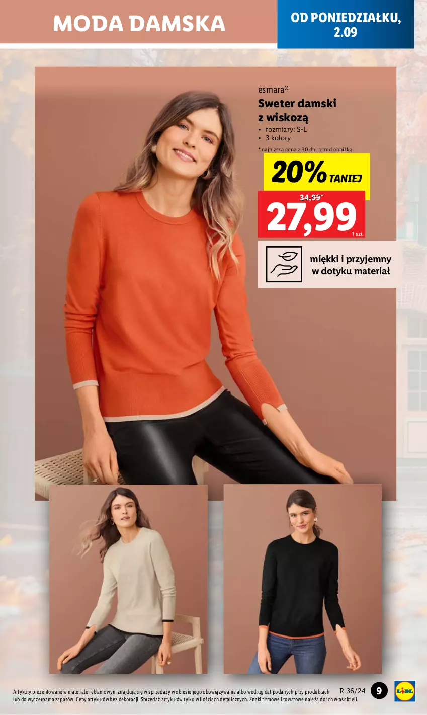 Gazetka promocyjna Lidl - GAZETKA - ważna 02.09 do 07.09.2024 - strona 13 - produkty: Moda, Sweter