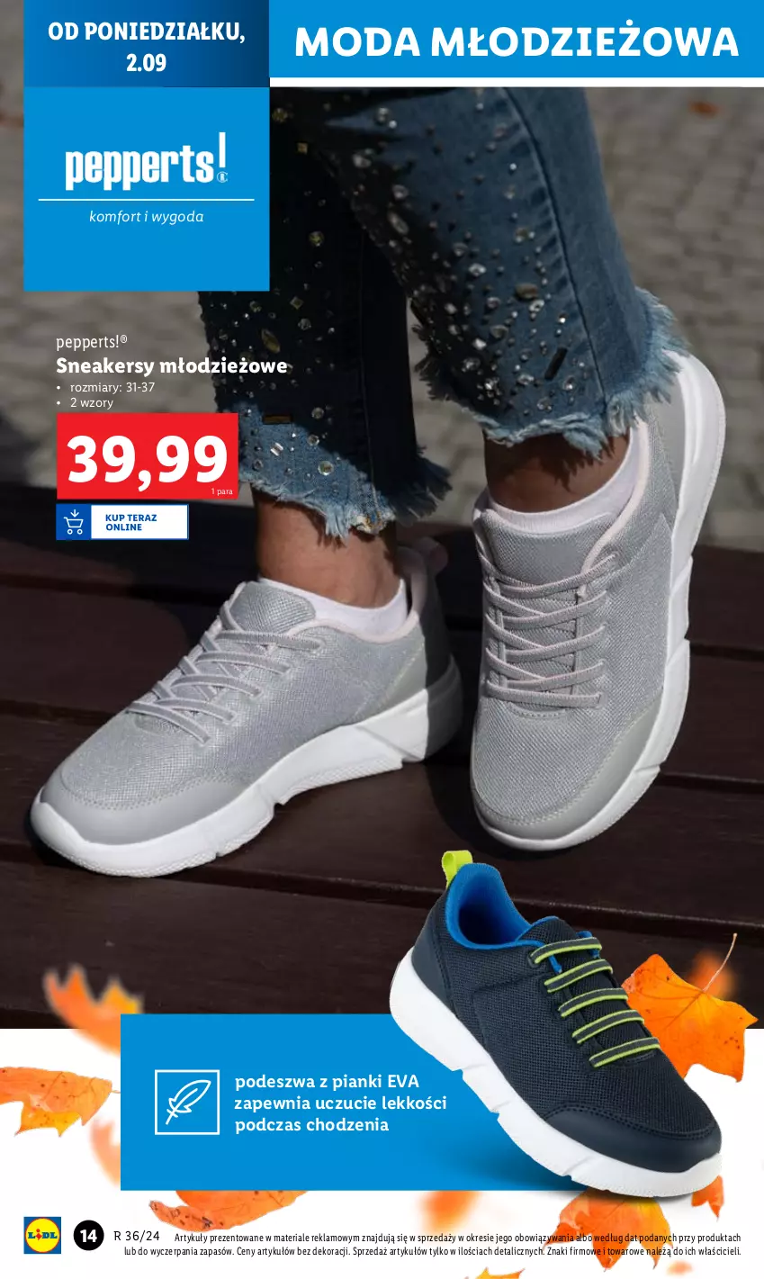 Gazetka promocyjna Lidl - GAZETKA - ważna 02.09 do 07.09.2024 - strona 18 - produkty: Moda, Sneakersy