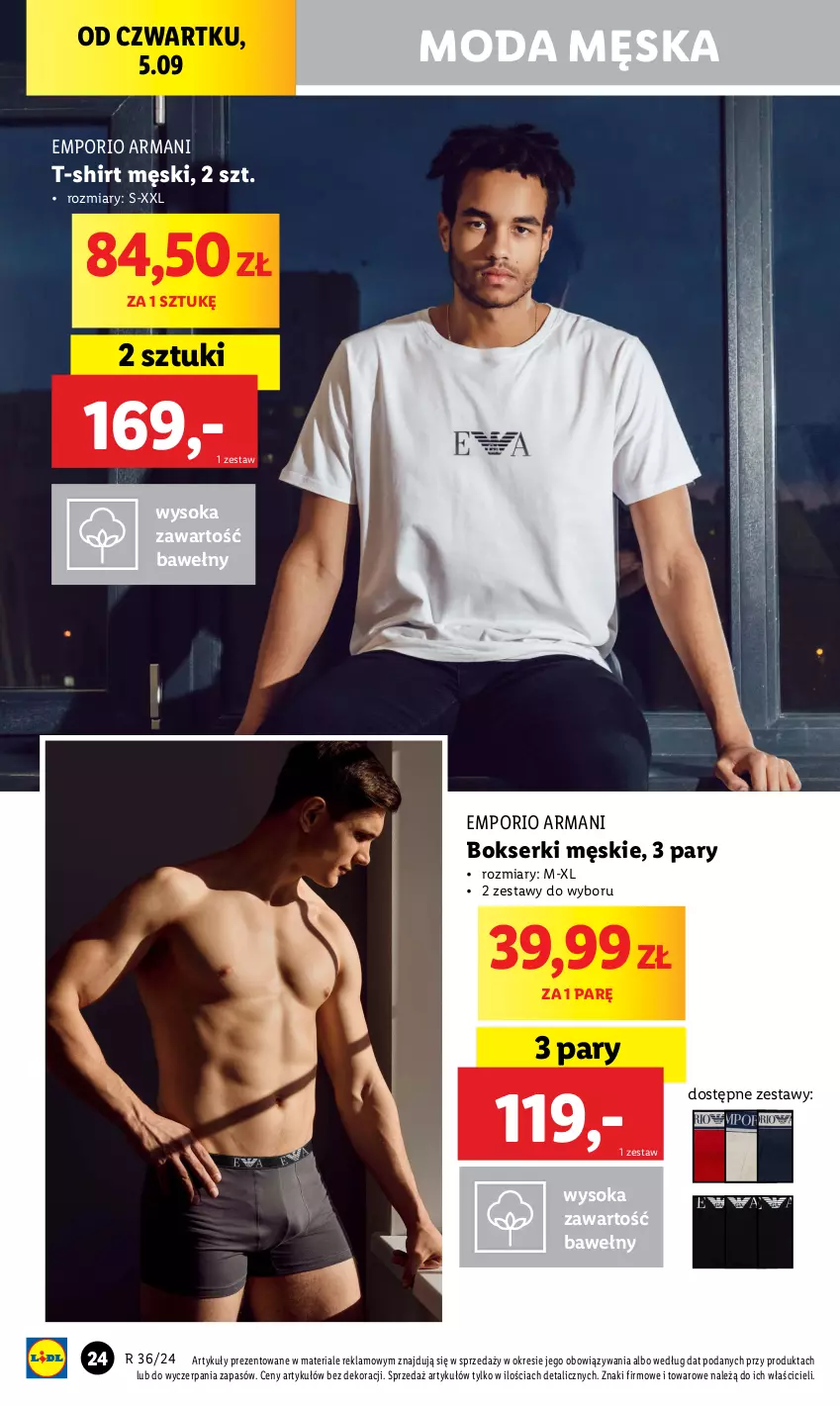 Gazetka promocyjna Lidl - GAZETKA - ważna 02.09 do 07.09.2024 - strona 30 - produkty: Bokserki, Moda, Por, Ser, Sok, T-shirt