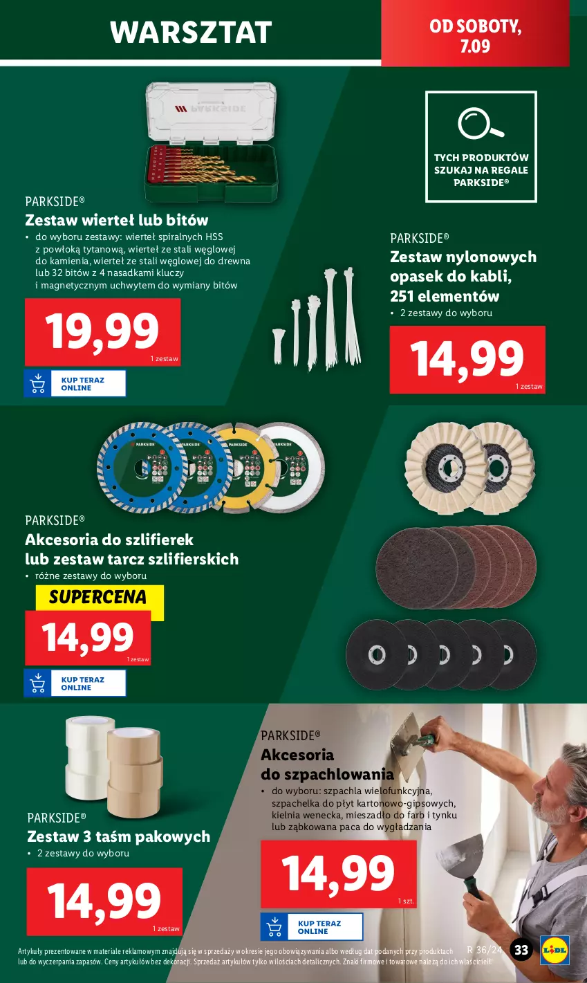 Gazetka promocyjna Lidl - GAZETKA - ważna 02.09 do 07.09.2024 - strona 41 - produkty: Fa, Mieszadło, Parkside, Pasek, Tytan, Zestaw wierteł