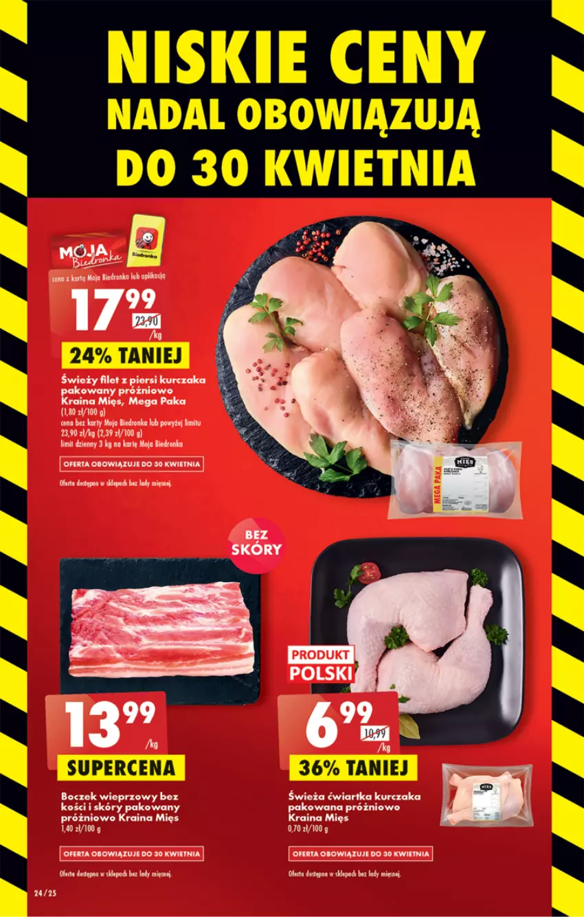 Gazetka promocyjna Biedronka - ważna 24.04 do 29.04.2023 - strona 24 - produkty: Boczek, Boczek wieprzowy, Dron, Filet z piersi kurczaka, Kurczak, Lody