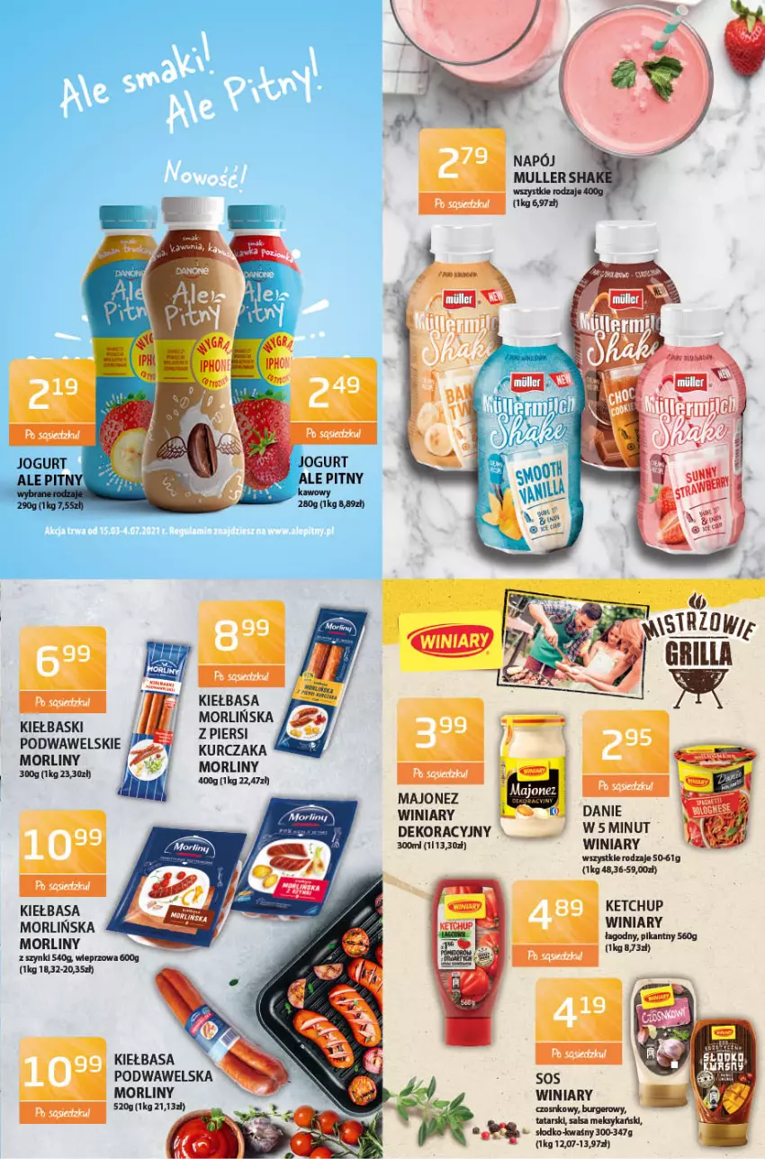 Gazetka promocyjna ABC - Gazetka - ważna 06.05 do 20.05.2021 - strona 3 - produkty: Burger, Fa, Jogurt, Ketchup, Kiełbasa, Kurczak, Majonez, Morliny, Salsa, Wawel, Winiary