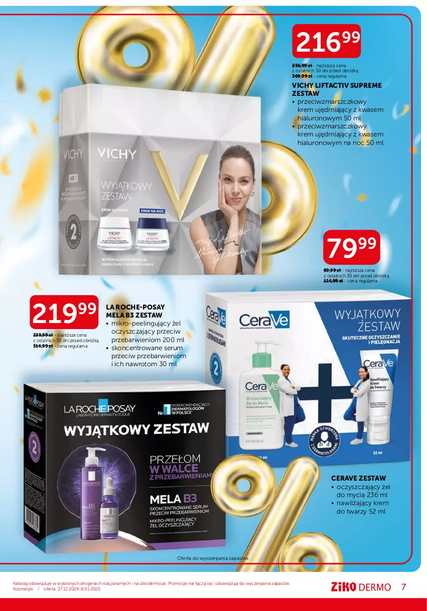 Gazetka promocyjna Ziko - Gazetka Ziko Dermo - ważna 27.12.2024 do 08.01.2025 - strona 7 - produkty: CeraVe, Krem do twarzy, La Roche-Posay, Mars, Peeling, Rum, Ser, Serum, Vichy