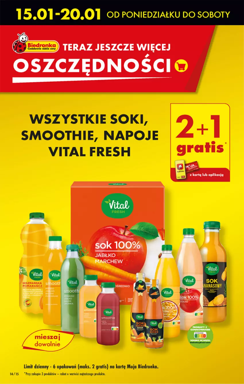 Gazetka promocyjna Biedronka - Od poniedzialku - ważna 15.01 do 20.01.2024 - strona 14 - produkty: Dron, Gra, Napoje, Smoothie, Sok