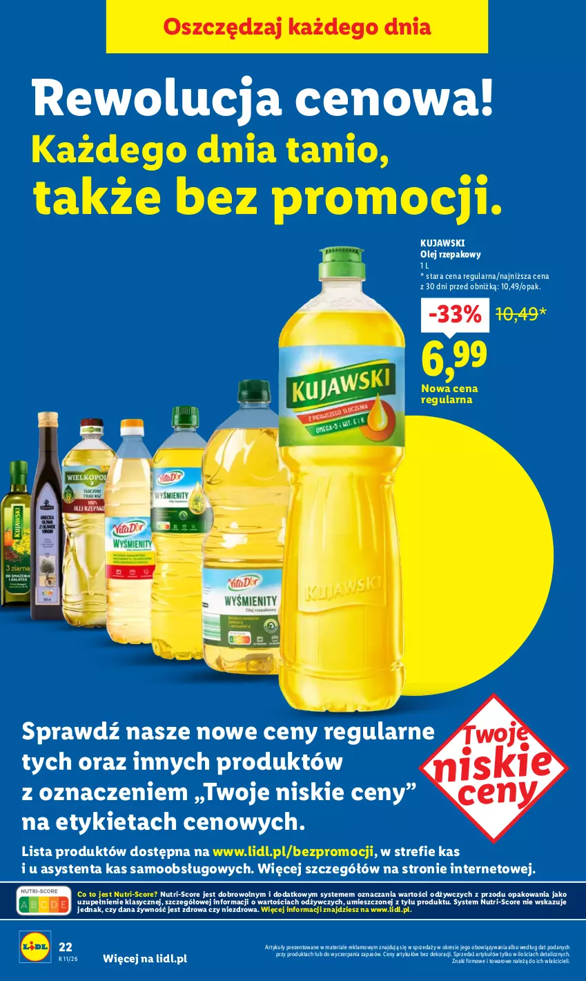 Gazetka promocyjna Lidl - GAZETKA - ważna 12.03 do 14.03.2026 - strona 22 - produkty: Kujawski, Olej, Olej rzepakowy