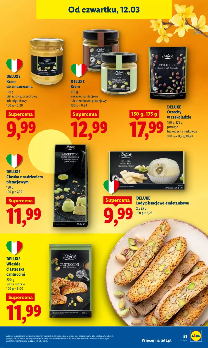 Gazetka promocyjna Lidl - GAZETKA - ważna 12.03 do 14.03.2026 - strona 53 - produkty: Ciastka, Kakao, Lody, Orzechy w czekoladzie, Pistacje