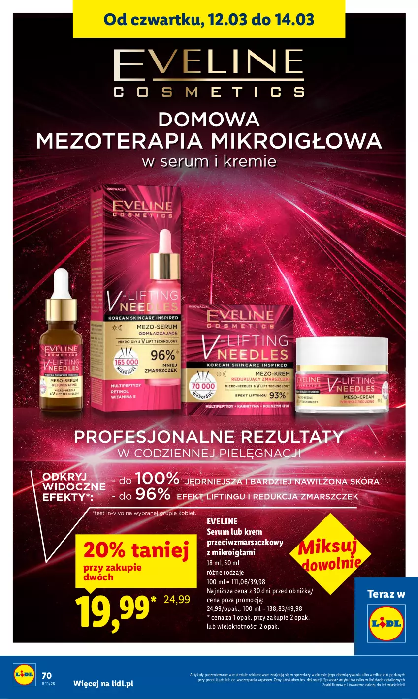 Gazetka promocyjna Lidl - GAZETKA - ważna 12.03 do 14.03.2026 - strona 72 - produkty: Eveline, Krem przeciwzmarszczkowy, Mars, Rum, Ser, Serum, Tera