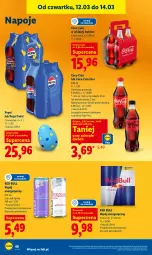 Gazetka promocyjna Lidl - GAZETKA - Gazetka - ważna od 14.03 do 14.03.2026 - strona 62 - produkty: Napój energetyczny, Red Bull, Coca-Cola, Napoje, Pepsi, Napój