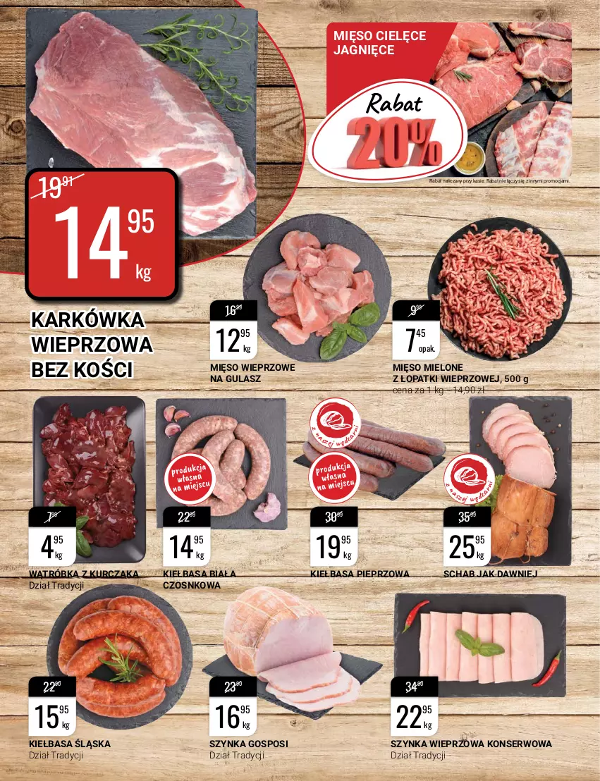 Gazetka promocyjna Bi1 - Stawiamy na wagę - ważna 19.01 do 25.01.2022 - strona 4 - produkty: Karkówka wieprzowa, Kiełbasa, Kiełbasa biała, Kiełbasa śląska, Kurczak, Mięso, Mięso mielone, Mięso mielone z łopatki wieprzowej, Mięso wieprzowe, Pieprz, Ser, Szynka, Szynka wieprzowa