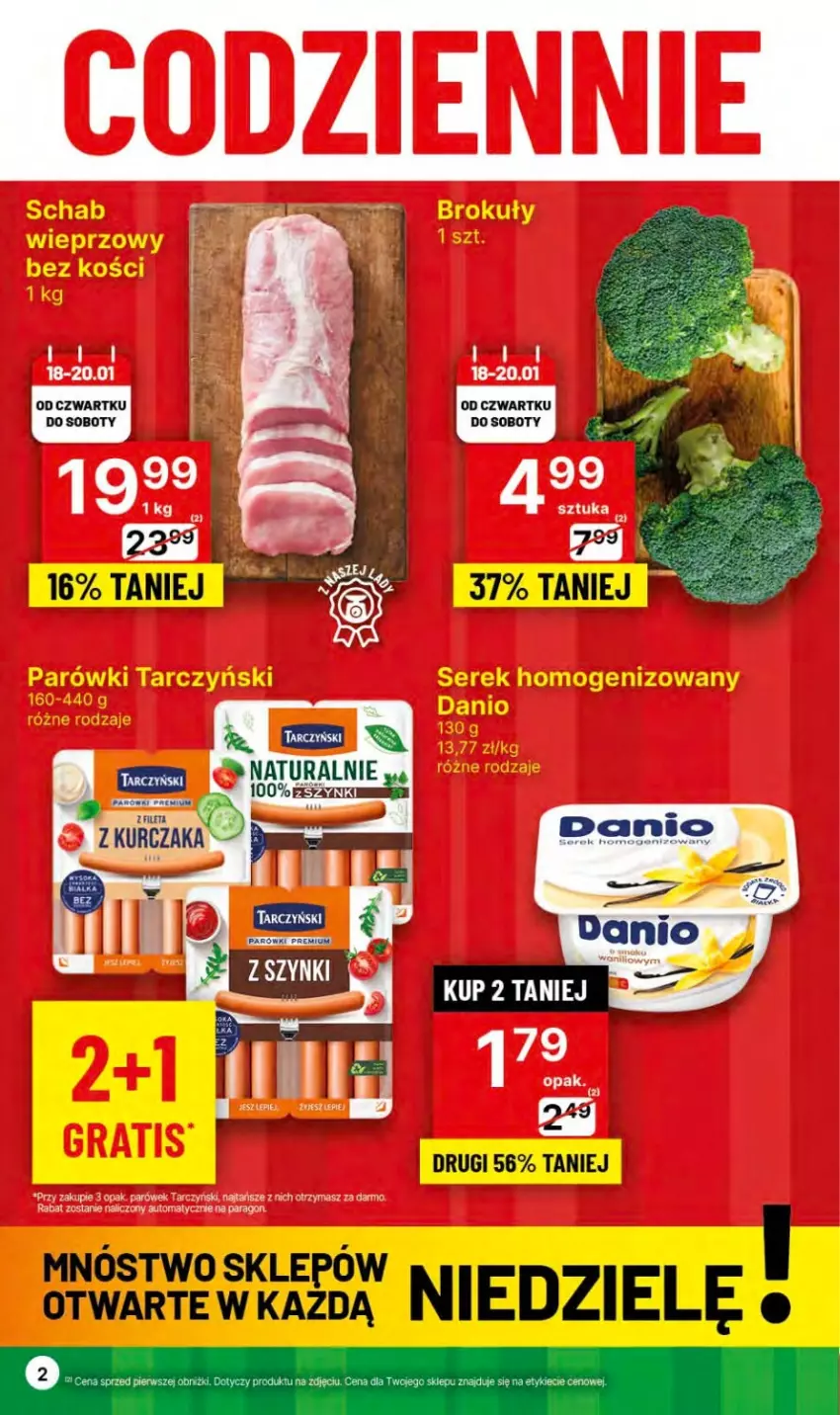 Gazetka promocyjna Delikatesy Centrum - Dyskontowe ceny w Delikatesach Centrum - ważna 18.01 do 24.01.2024 - strona 2 - produkty: Tarczyński