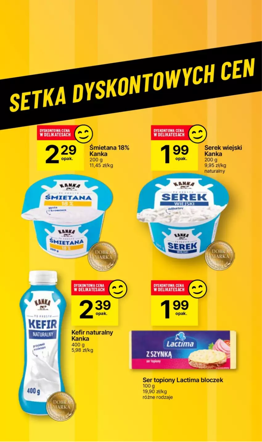 Gazetka promocyjna Delikatesy Centrum - Dyskontowe ceny w Delikatesach Centrum - ważna 18.01 do 24.01.2024 - strona 26 - produkty: Kefir, Kefir naturalny, Ser, Ser topiony, Top