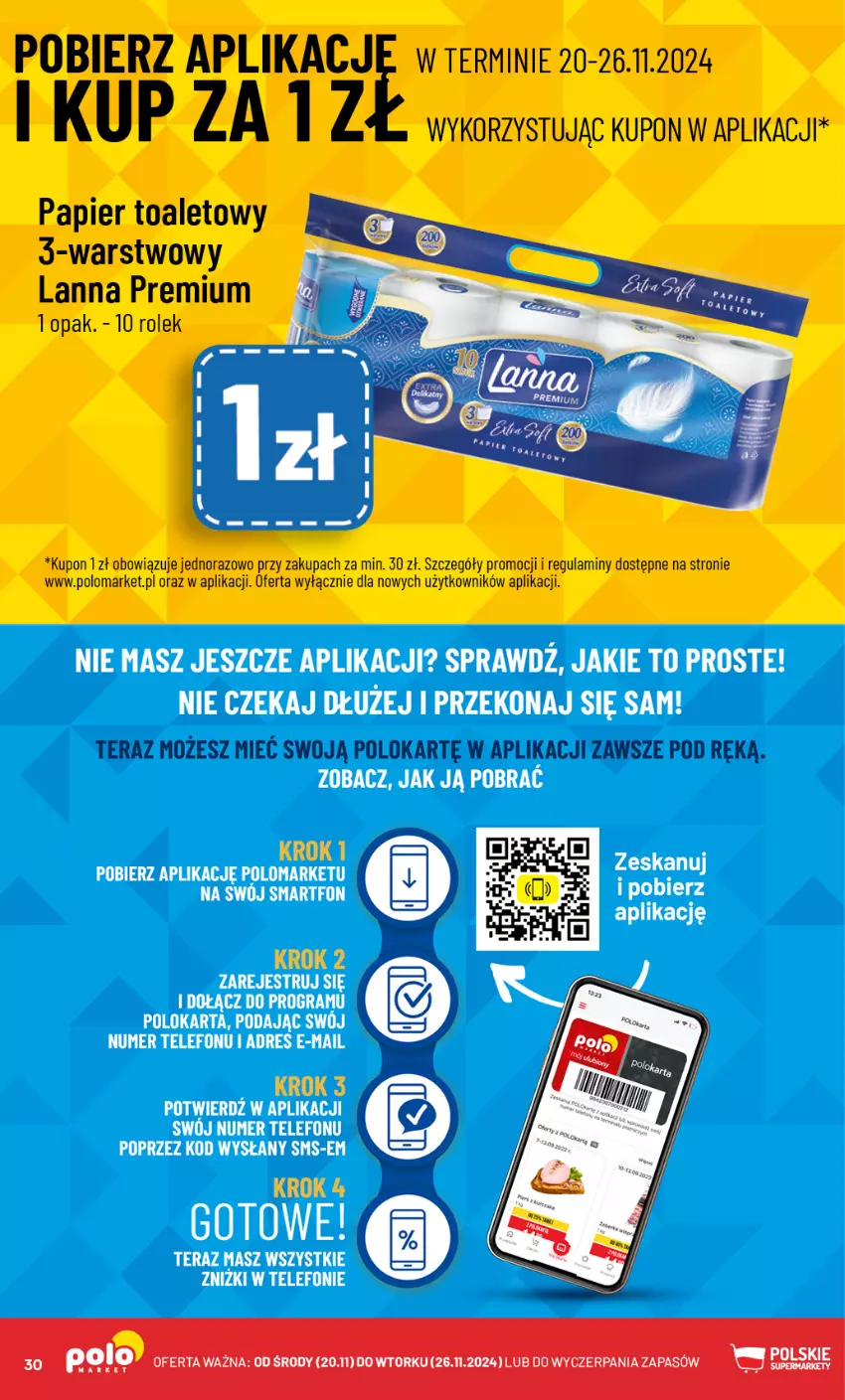 Gazetka promocyjna PoloMarket - Gazetka pomocyjna - ważna 20.11 do 26.11.2024 - strona 30 - produkty: Papier, Papier toaletowy, Tera