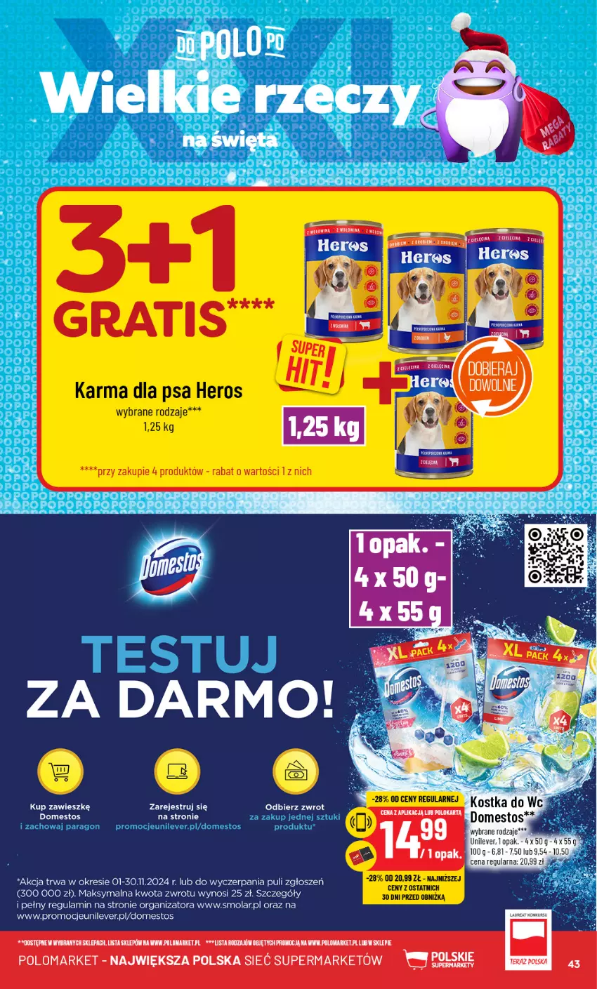 Gazetka promocyjna PoloMarket - Gazetka pomocyjna - ważna 20.11 do 26.11.2024 - strona 43 - produkty: Domestos, Mola