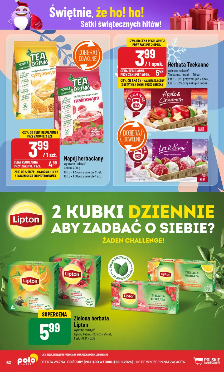 Gazetka promocyjna PoloMarket - Gazetka pomocyjna - ważna 20.11 do 26.11.2024 - strona 60 - produkty: Gra, Granat, Herbata, Lipton, Maliny, Napój, Teekanne, Thule, Truskawki