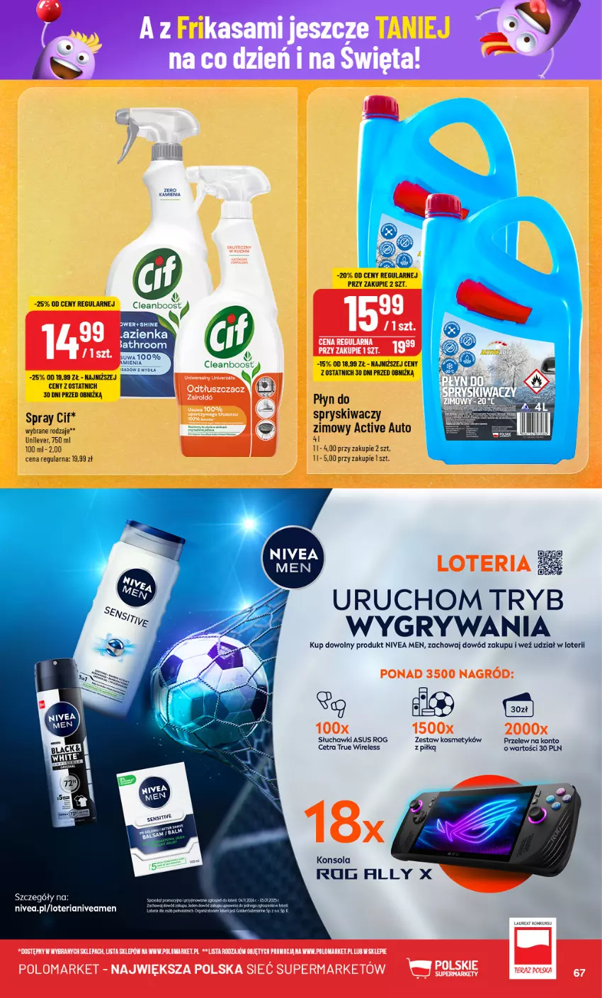 Gazetka promocyjna PoloMarket - Gazetka pomocyjna - ważna 20.11 do 26.11.2024 - strona 67 - produkty: Asus, Cif, Gry, Konsola, Nivea, Nivea Men, Słuchawki