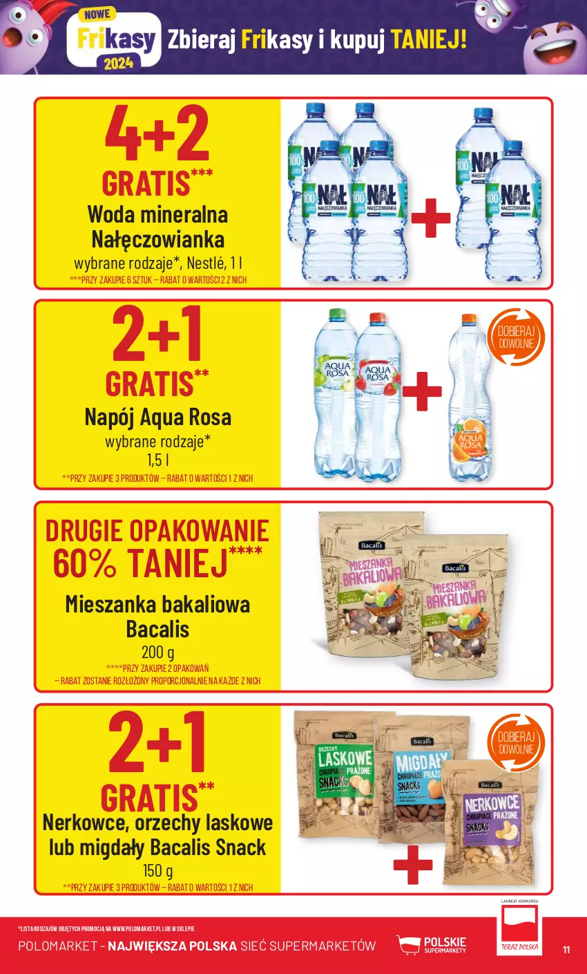 Gazetka promocyjna PoloMarket - Gazetka pomocyjna - ważna 14.02 do 20.02.2024 - strona 11 - produkty: Gra, Mieszanka bakaliowa, Migdały, Nałęczowianka, Napój, Nestlé, Por, Woda, Woda mineralna