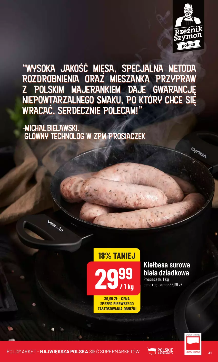 Gazetka promocyjna PoloMarket - Gazetka pomocyjna - ważna 14.02 do 20.02.2024 - strona 41 - produkty: Kiełbasa, Ser, Sok