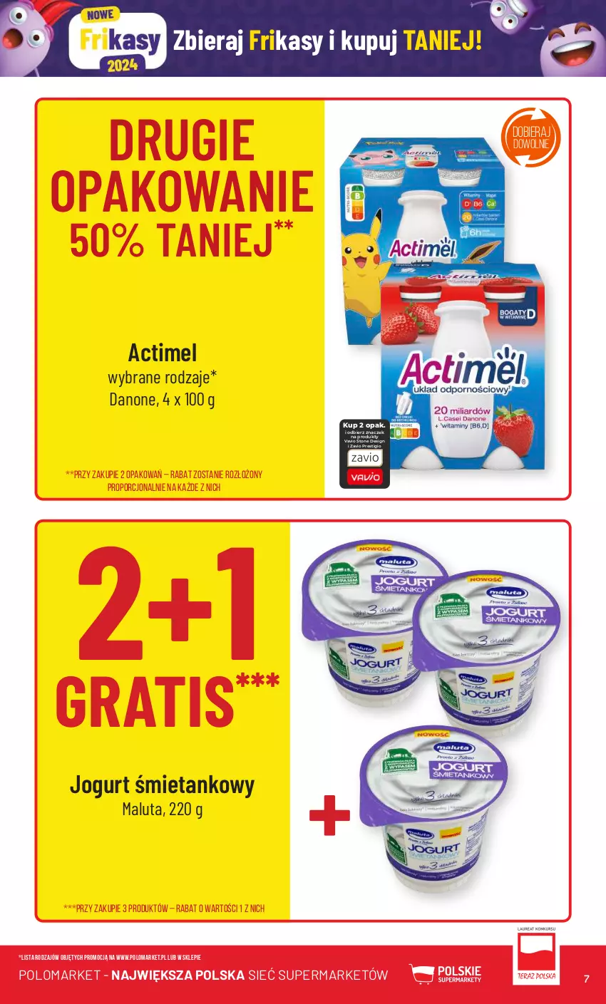 Gazetka promocyjna PoloMarket - Gazetka pomocyjna - ważna 14.02 do 20.02.2024 - strona 7 - produkty: Actimel, Danone, Gra, Jogurt, Por