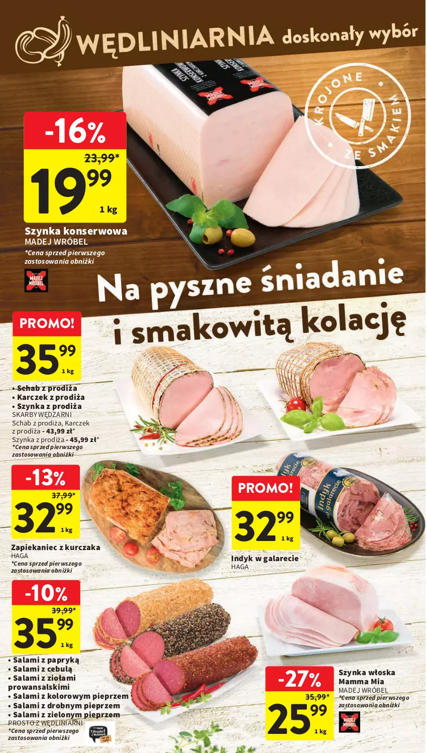 Gazetka promocyjna Intermarche - Gazetka Intermarche - ważna 20.07 do 26.07.2023 - strona 22 - produkty: Gala, Kurczak, Madej Wróbel, Pieprz, Salami, Salami z papryką, Ser, Szynka, Szynka konserwowa