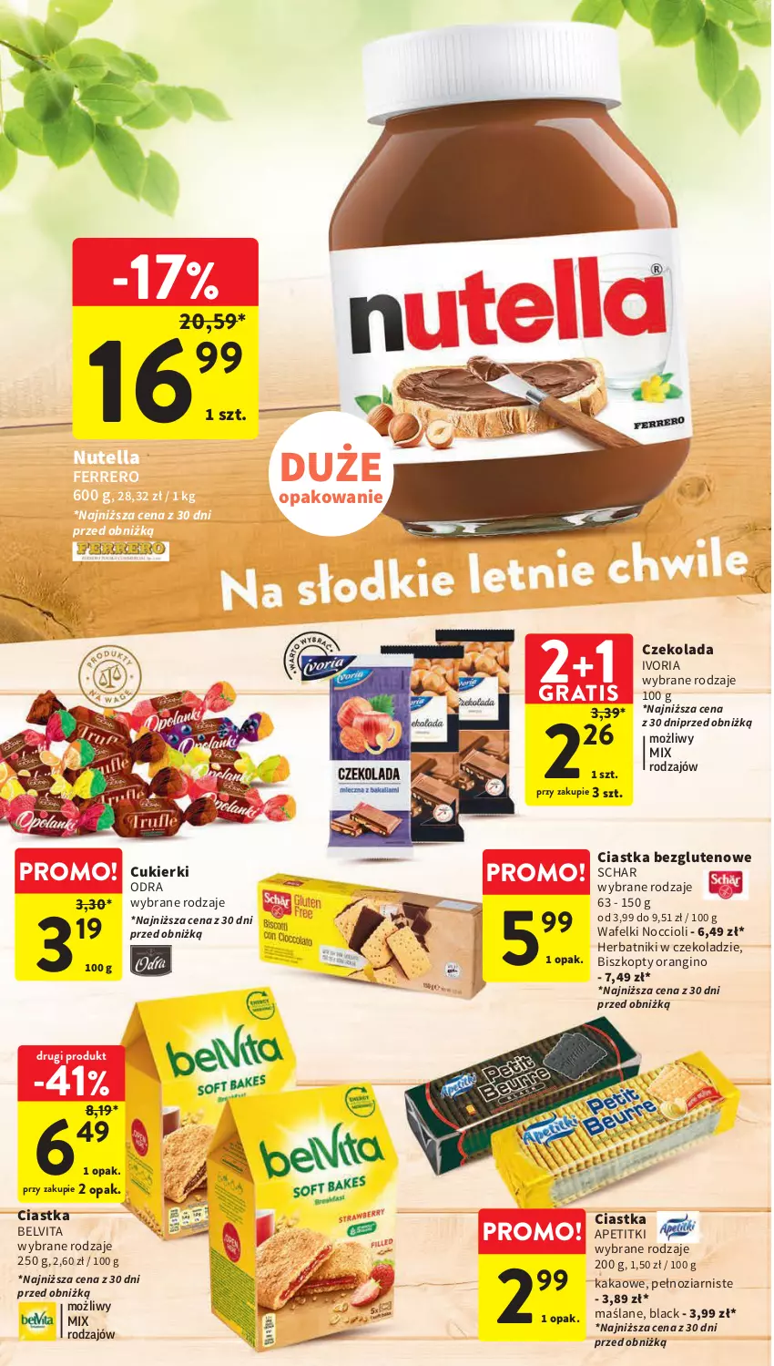 Gazetka promocyjna Intermarche - Gazetka Intermarche - ważna 20.07 do 26.07.2023 - strona 30 - produkty: BelVita, Biszkopty, Ciastka, Cukier, Cukierki, Czekolada, Ferrero, Gin, Gra, Herbatniki, Kakao, Lack, Nutella