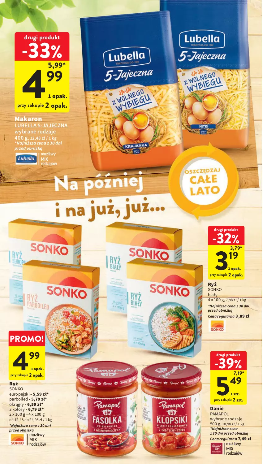 Gazetka promocyjna Intermarche - Gazetka Intermarche - ważna 20.07 do 26.07.2023 - strona 32 - produkty: Bell, Bella, Lubella, Makaron, Ryż, Sonko