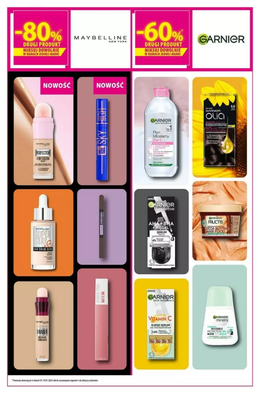 Gazetka promocyjna Hebe - ważna 01.01 do 10.01.2024 - strona 6 - produkty: Bell, Garnier, Maybelline