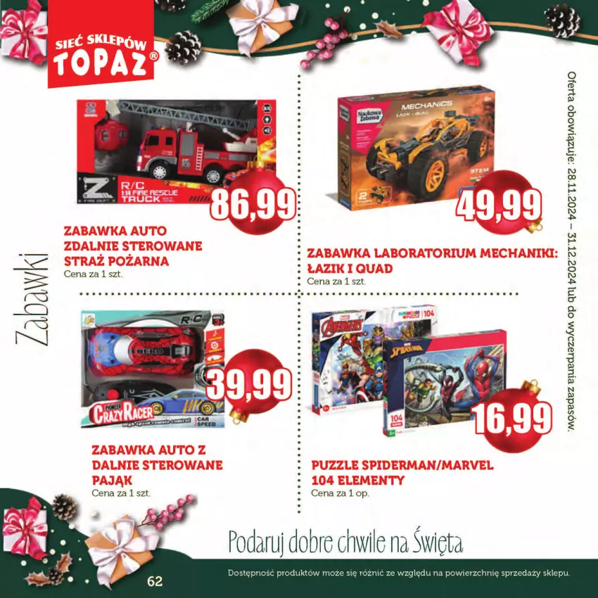 Gazetka promocyjna Topaz - Gazetka - ważna 28.11 do 31.12.2024 - strona 62